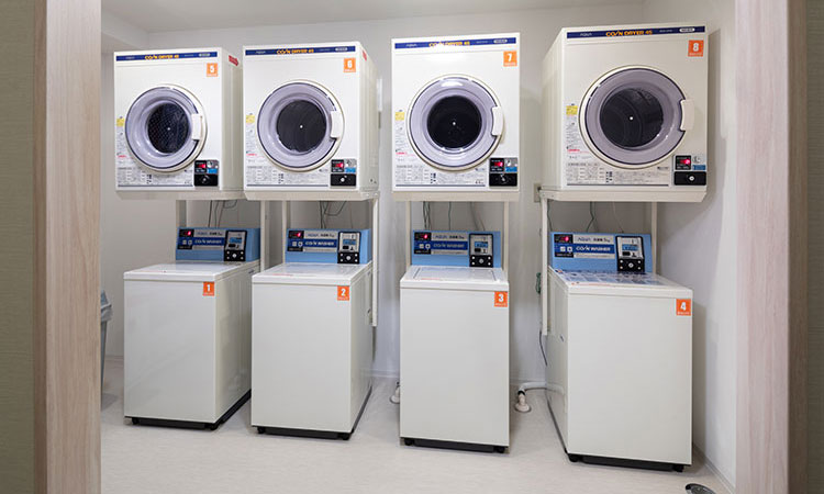 4 coin laundries and dryers